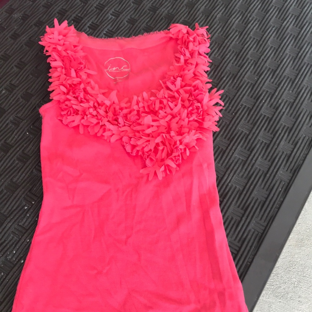 Inc floral appliqué tank
